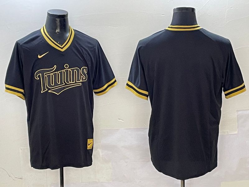 Men Minnesota Twins Blank Black Gold Game 2025 Nike MLB Jersey style 1->minnesota twins->MLB Jersey